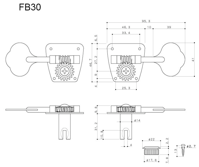 Maquinaria Gotoh Trebol Bajo 4+1 PBass JBass