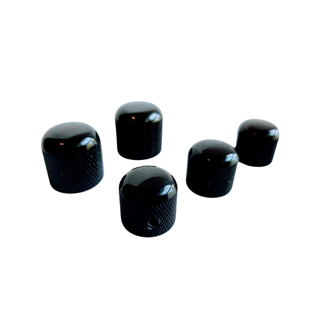Set 5 Botones Gotoh Domo Metálico para bajo Negro