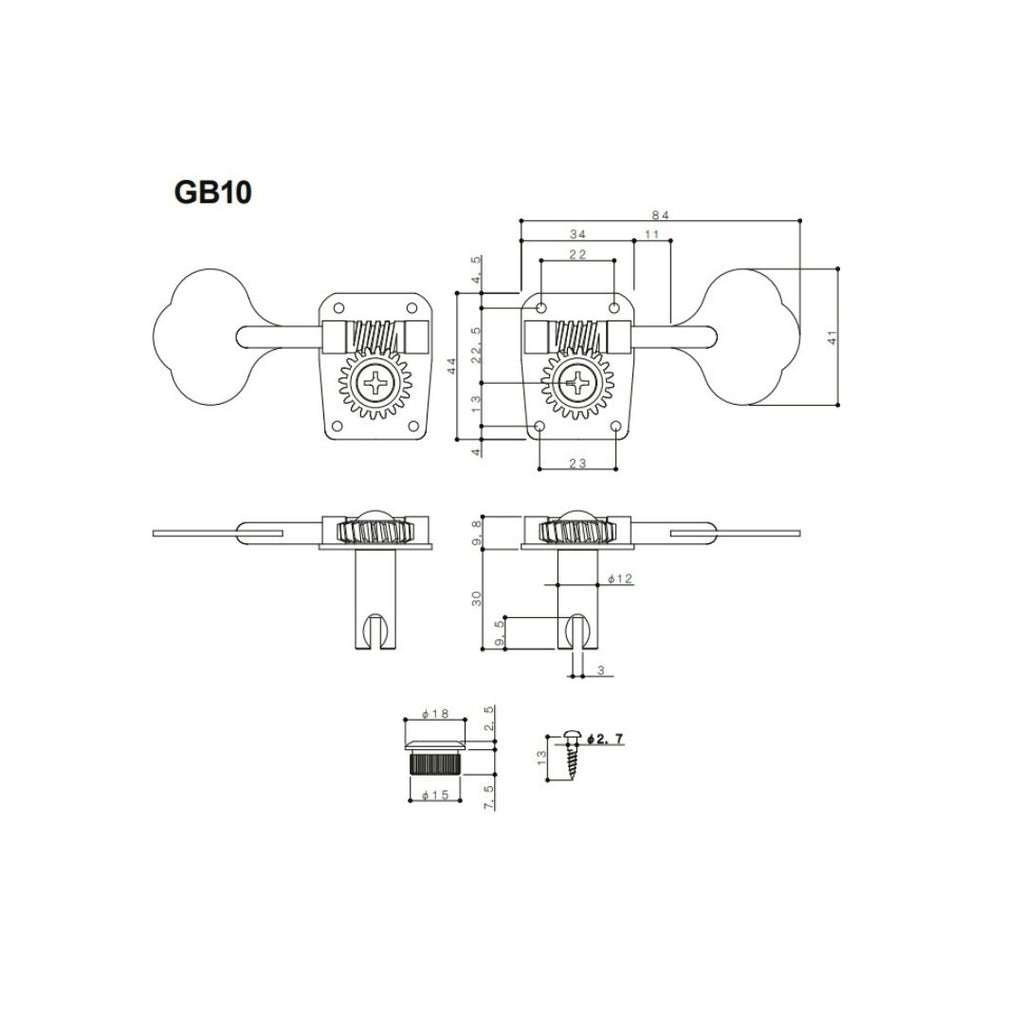 Maquinaria Gotoh  4 en Linea para Bajo Fender  MIJ