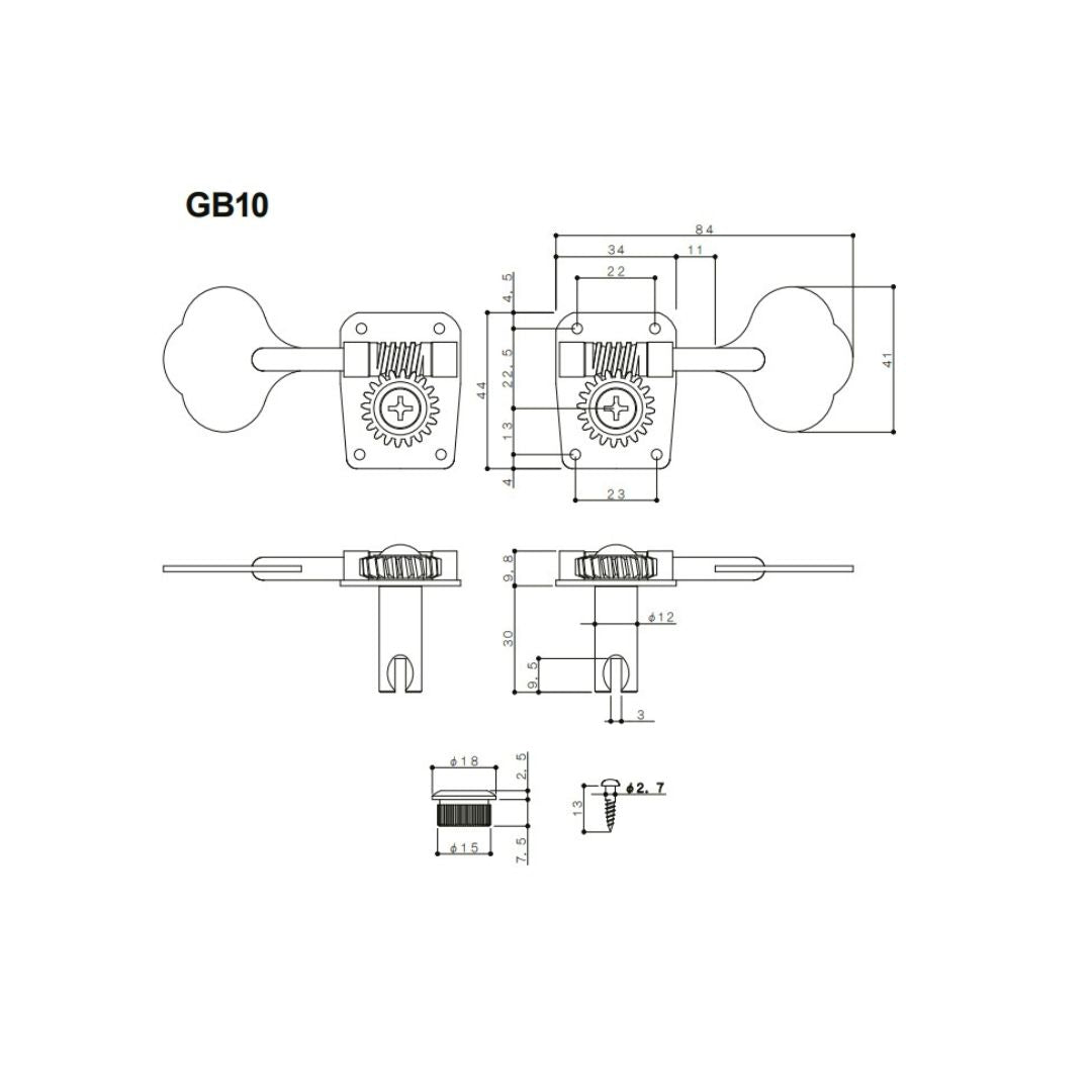 Maquinaria Gotoh  4 en Linea para Bajo Fender  MIJ