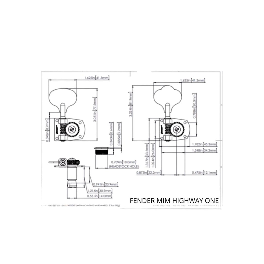 Maquinaria  Fender 4 en línea bajo MIM