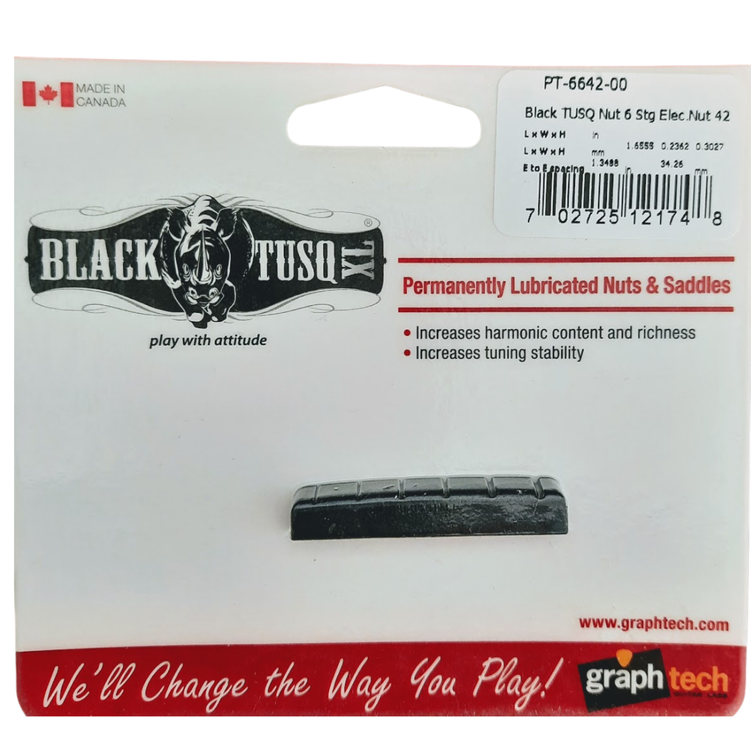 Cejilla Black XL Tusq Graph Tech 42mm  guitarra SCHECTER  y similares