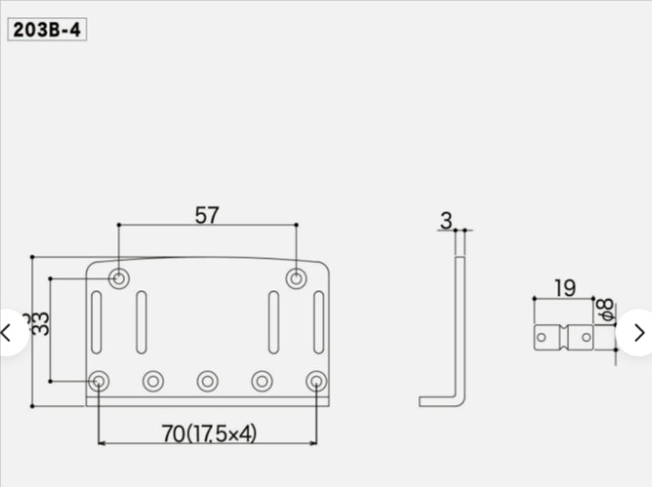 Puentes  Gotoh Serie Standard para Bajos de 4 cuerdas
