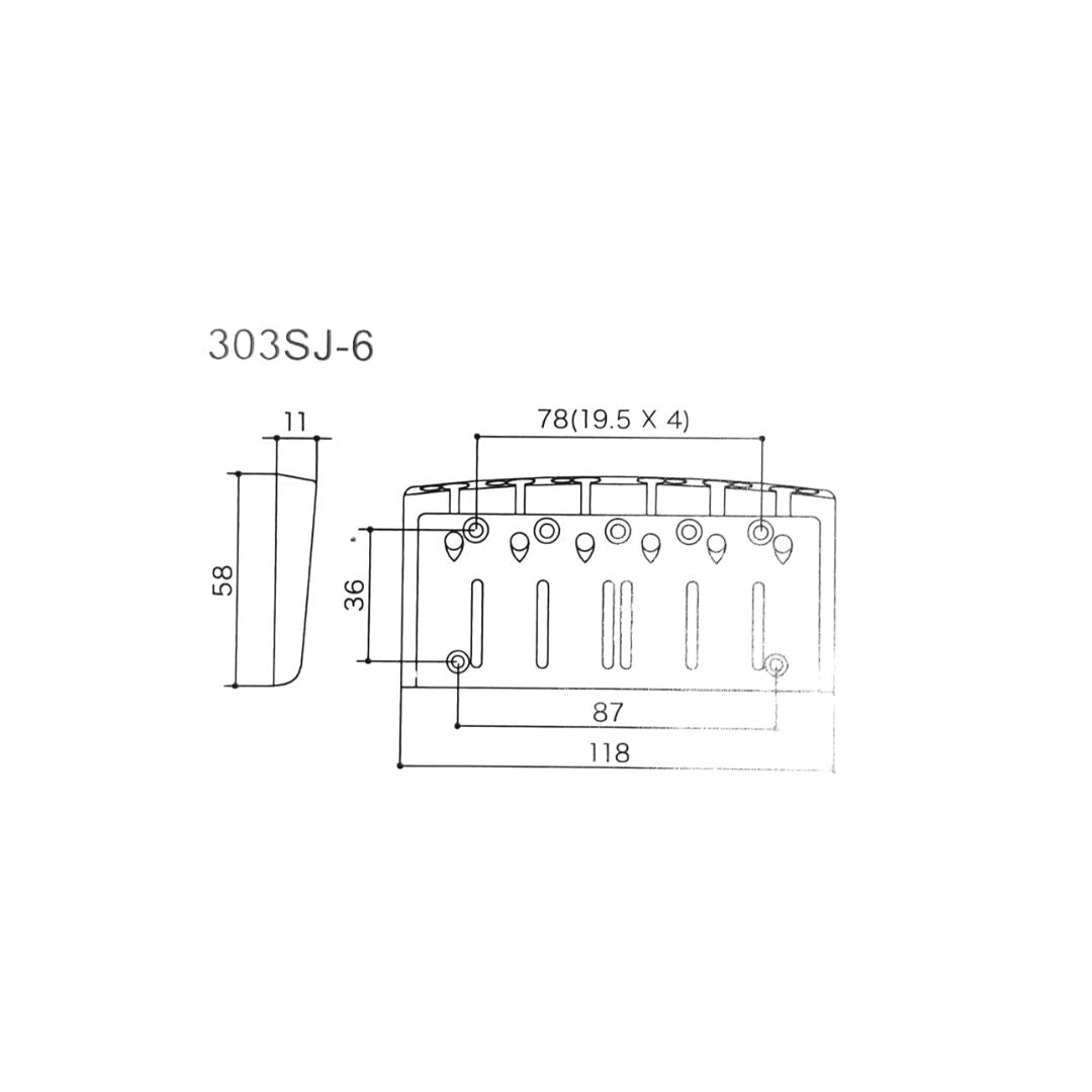 Puentes Gotoh Serie Multitonal para bajo 6 cuerdas