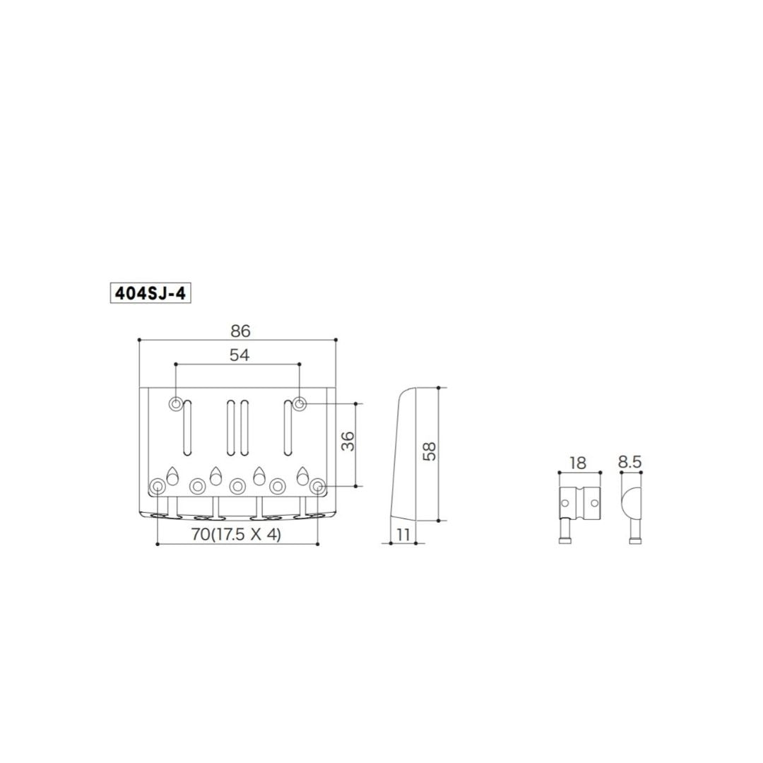 Puentes para bajo Gotoh de la serie Multitonal 4 cuerdas
