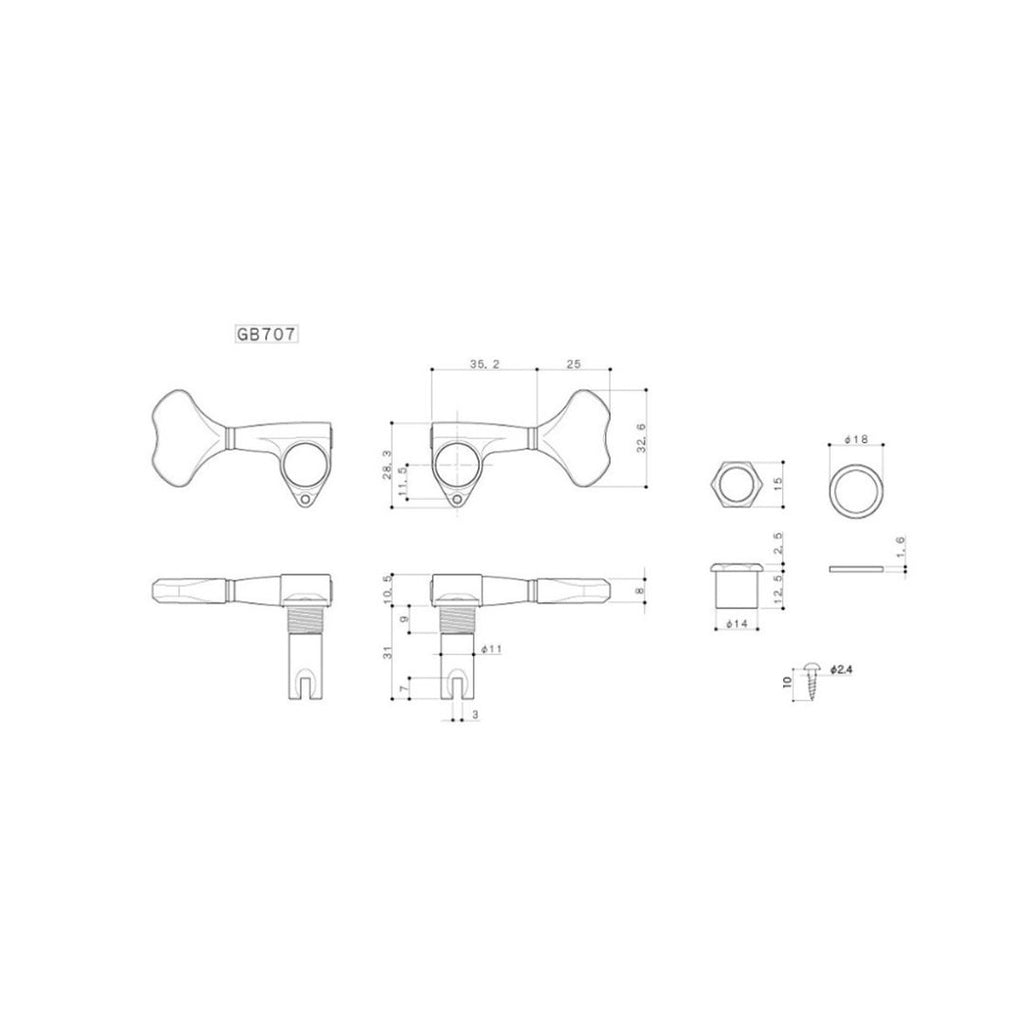 Maquinaria Bajo Gotoh compact 4 en línea cromada