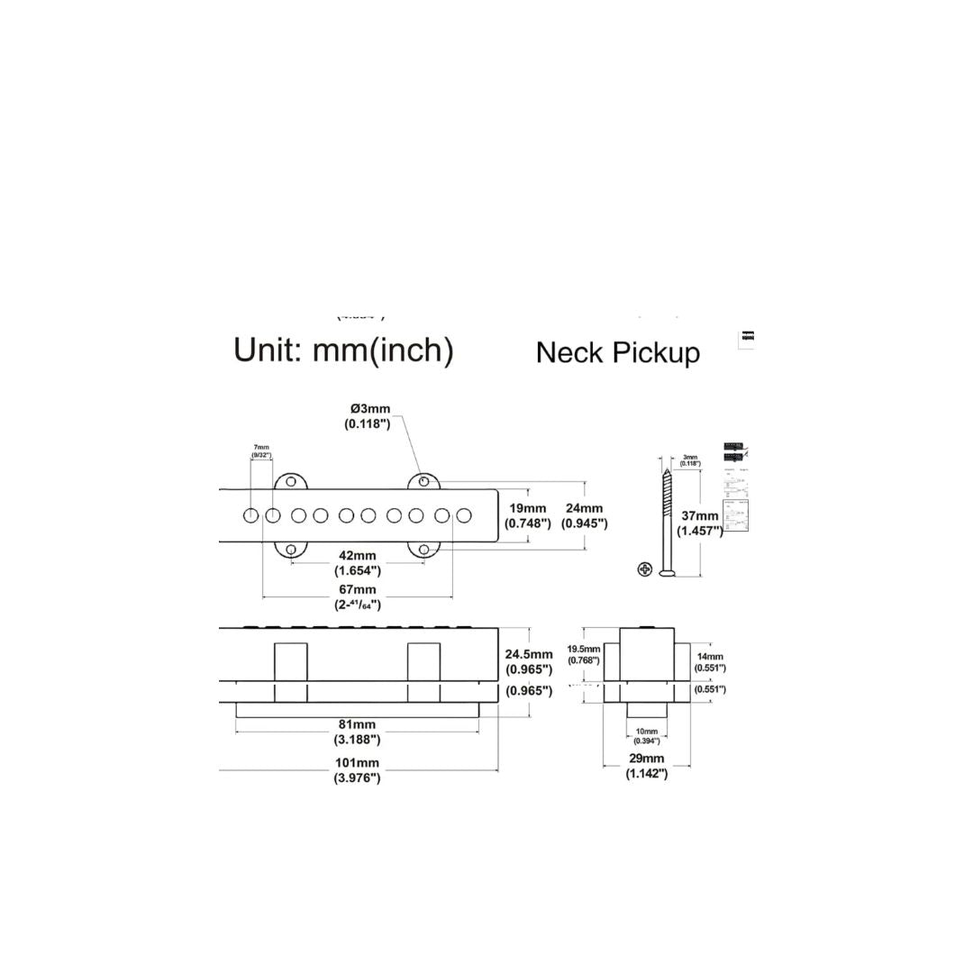 Pickups Wilkinson bajo JB 5 cuerdas