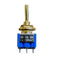 MINI SWITCHES  ON/ON/ON (DPDT) Paleta dorada