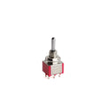 MINI SWITCH  ON/OFF/ON (DPDT) Poste Cromado