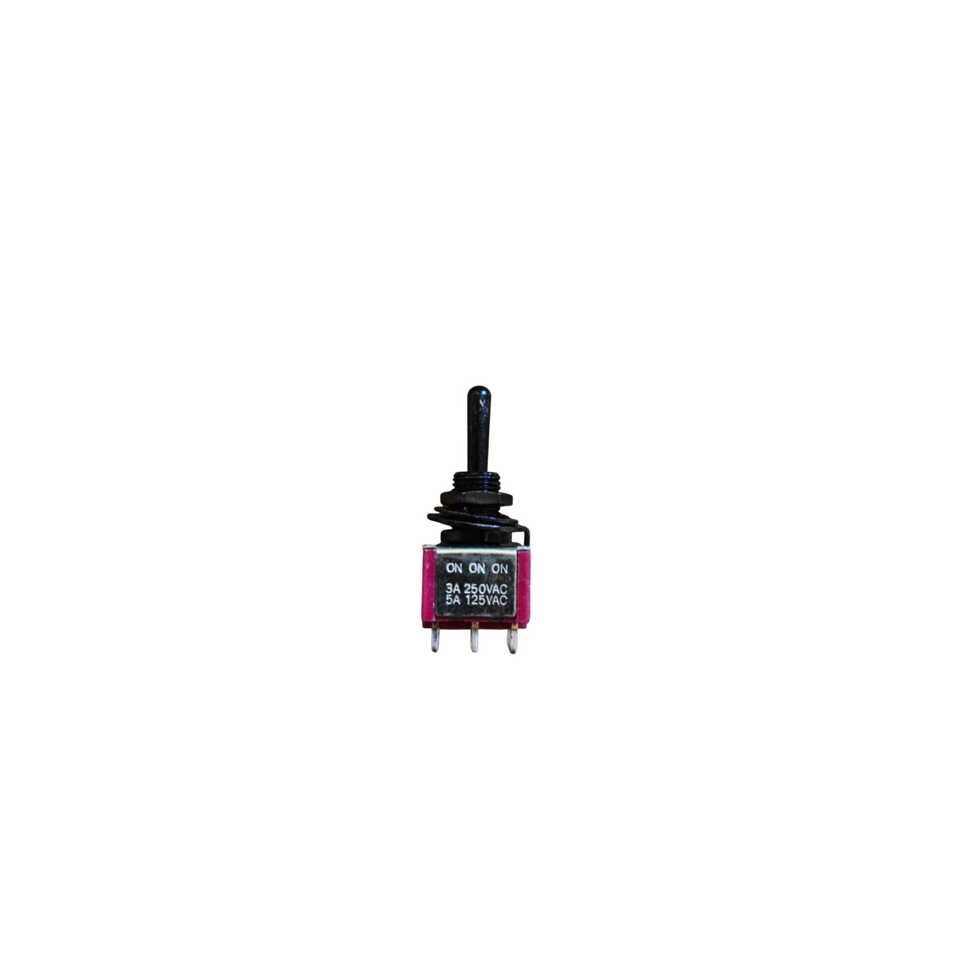 MINI SWITCH  ON/ON/ON (DPDT) Poste Negro