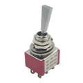 Mini Switch Carling ON ON DPDT paleta cromada