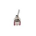 Mini Switch Carling ON/ON DPDT paleta cromada