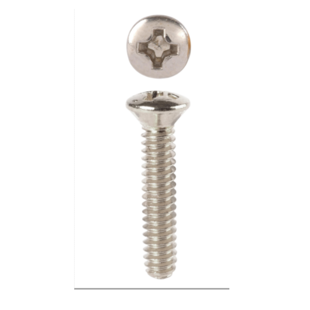 Tornillo para Regular Altura de Pickup Single Coil Niquelado (Bolsa de 6 pieza)