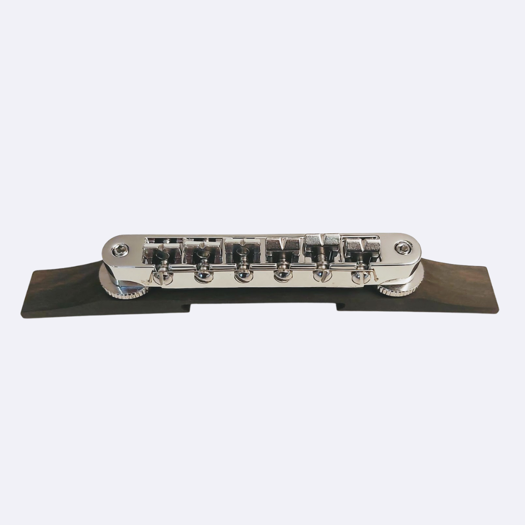 PUENTE Cromado Tune-o-Matic para Guitarras Huecas y semihuecas