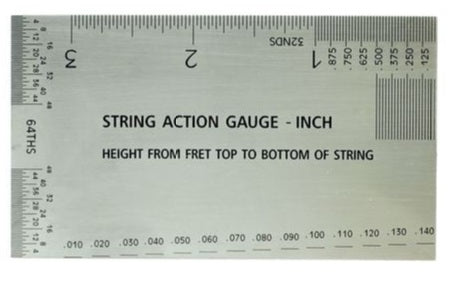 Regla para calibración Acción de Guitarra o Bajo