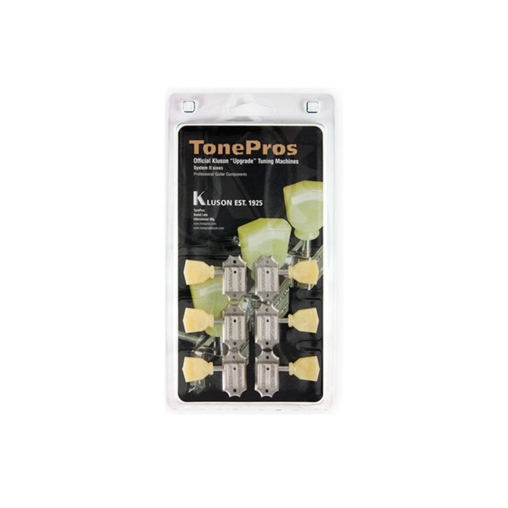 Maquinaria Tone Pros /Kluson DeLuxe en Nickel 3+3