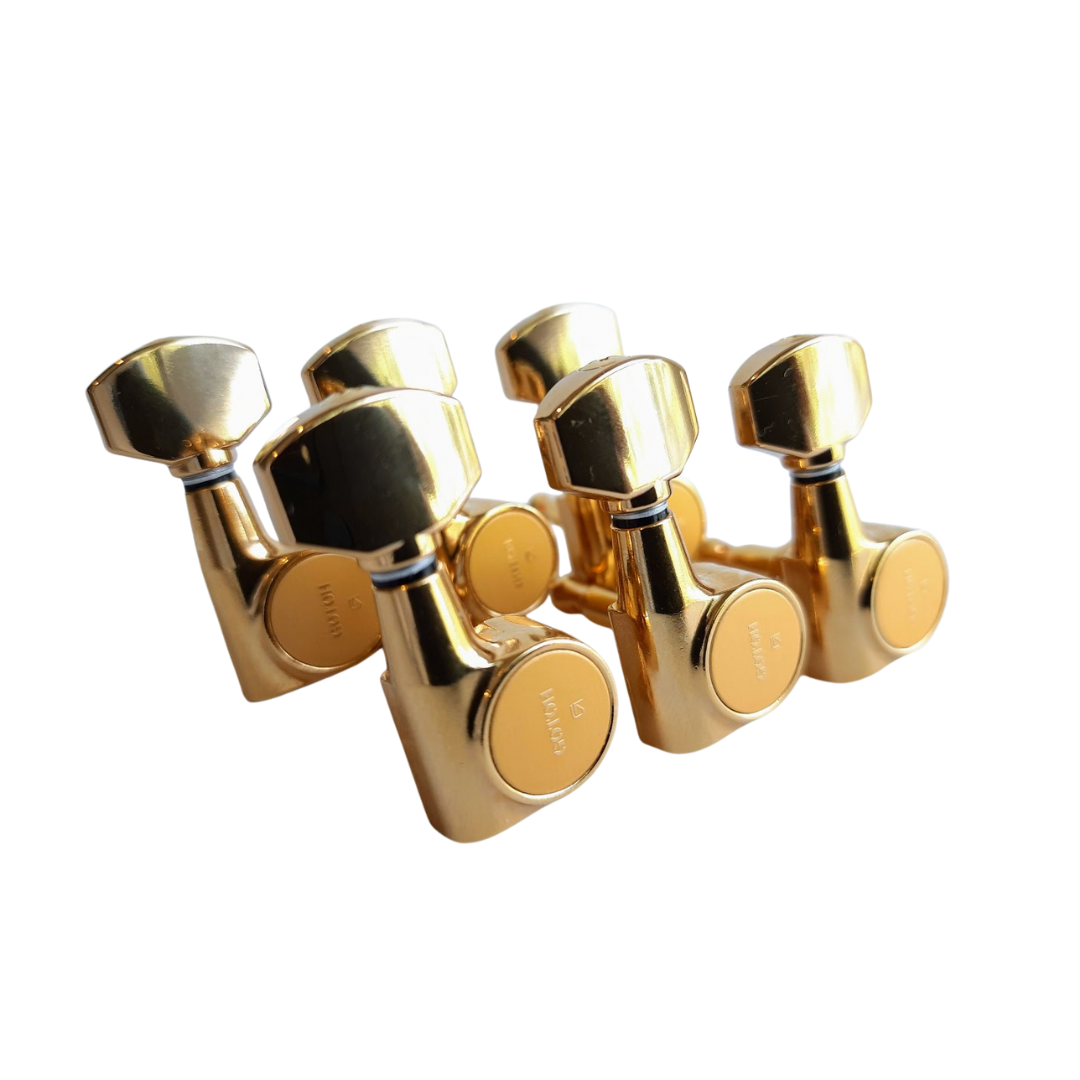 Maquinaria Gotoh 3+3 dorada botón tipo Schaller
